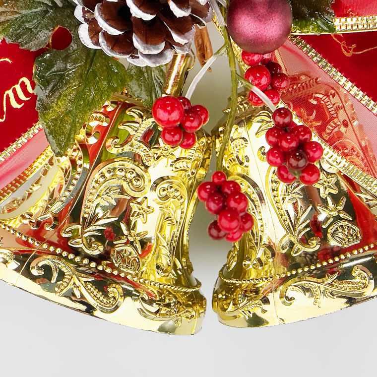 楽天市場】クリスマスベル20cmレッド ベルハンガー オーナメント 玄関