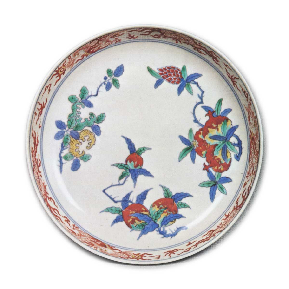 色絵 三果文 皿 | 鶴田 純久の章 お話