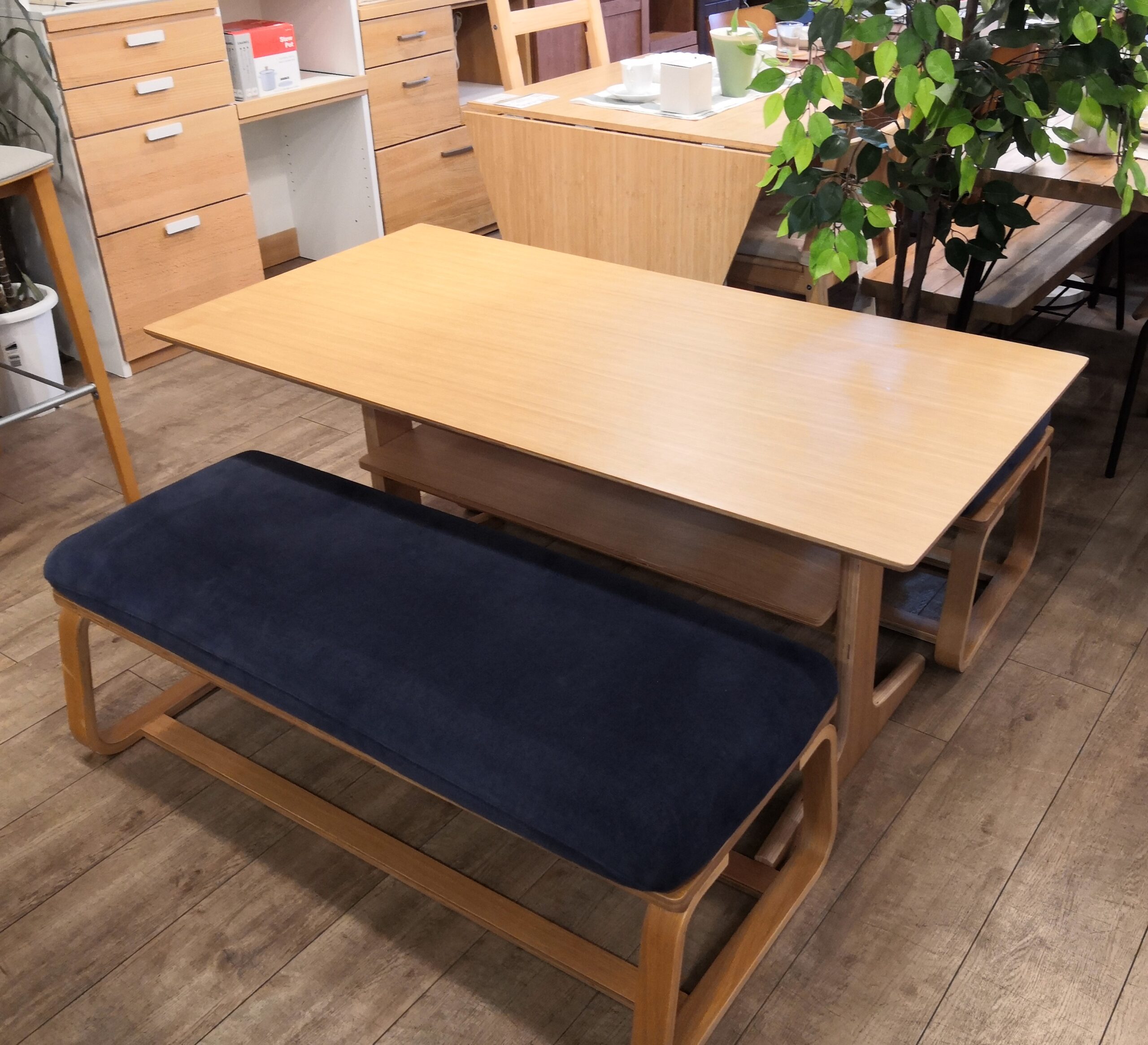 中古】無印良品 Muji リビングでもダイニングでもつかえる テーブル・2