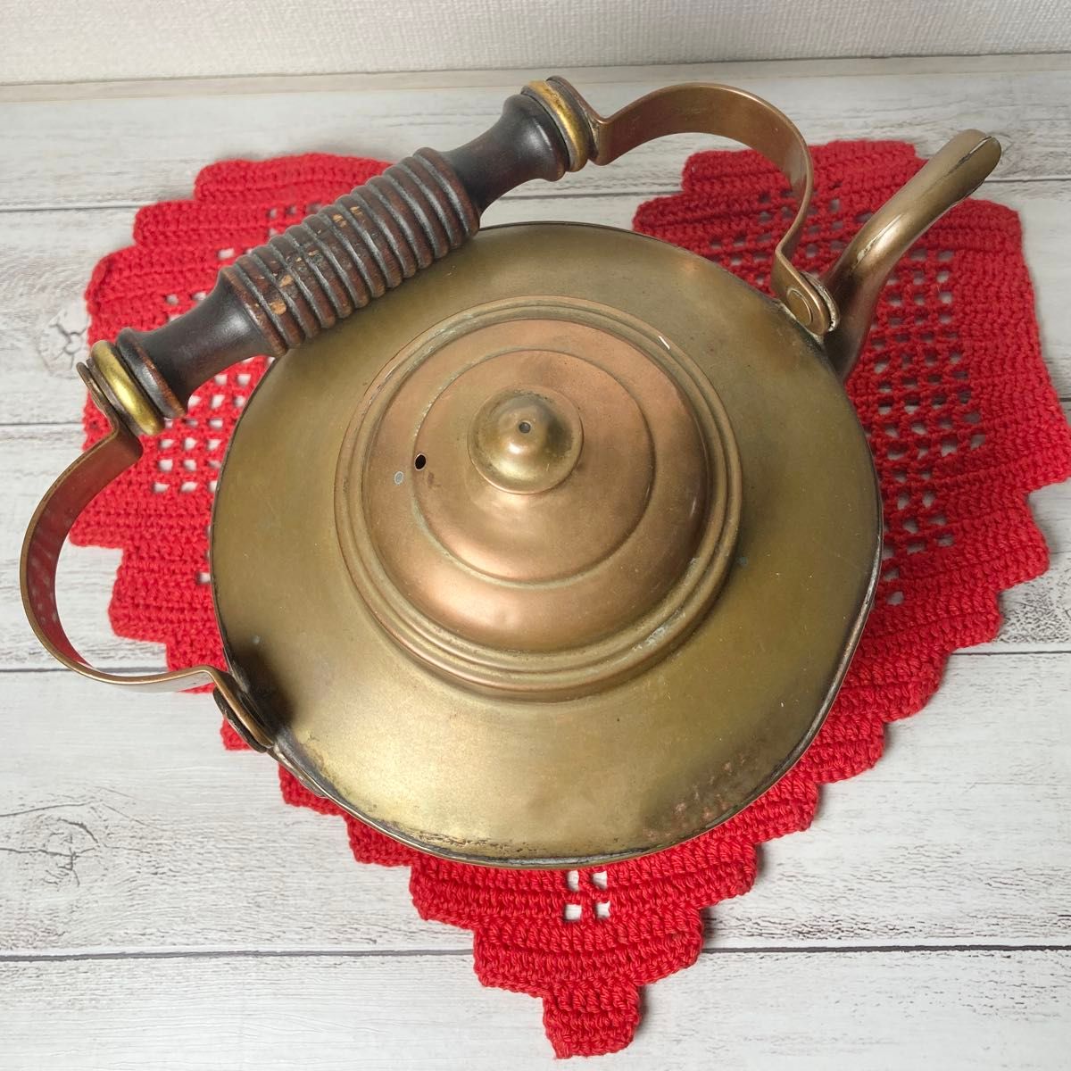 希少 アンティーク 銅製 ケトル 北欧 100年 スウェーデン王室御用達