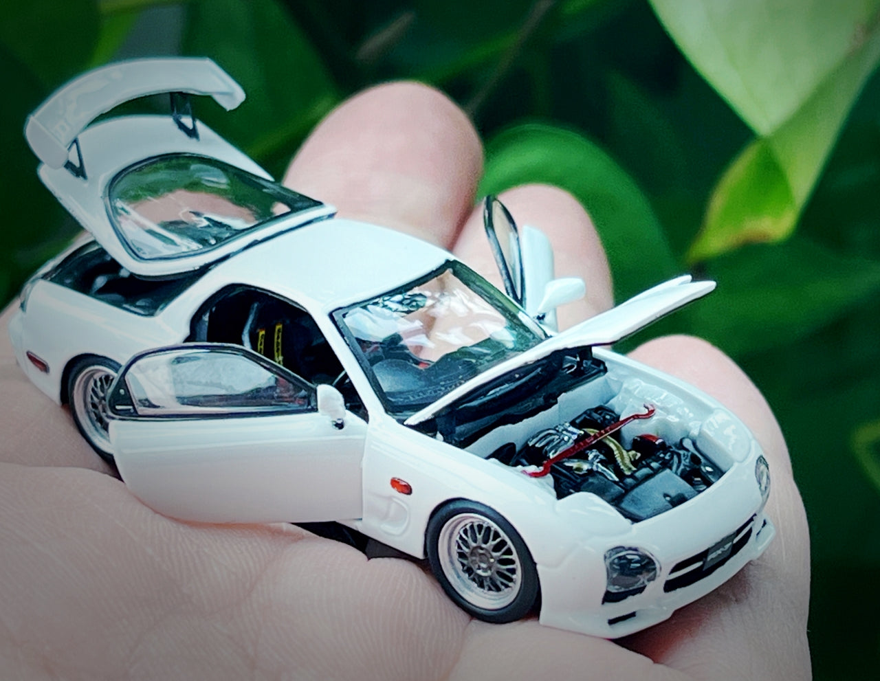 PGM 1:64 Mazda FD3S RX7 White Colour - Fully Opened Model (2