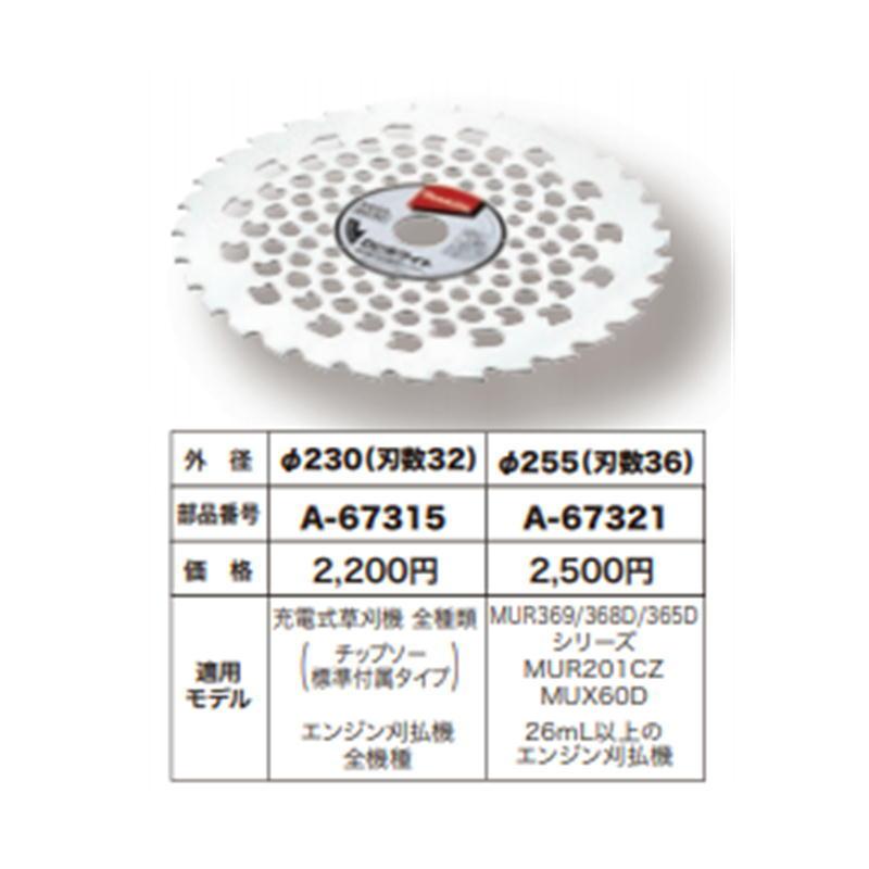 マキタ（makita） A-67321 刈払機用 DCホワイトチップソー 255mm 刃数