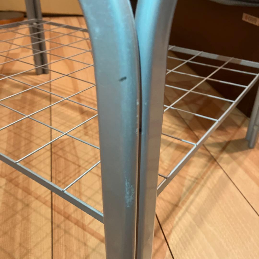 ガラス天板テーブル　グレーシルバー　ローテーブル