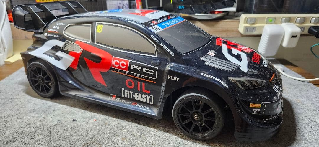 京商RC 1/10 エンジン　ラジコンカー サンワプロポ、受信機セット 1/10スケール ラジオコントロール 12-15エンジン ツーリングカー